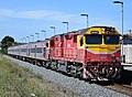 N453 "City of Albury" arrives into Broadmeadows on a service from Albury. 17 January 2021.