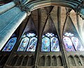 Cleristorio formato da bifore della Cattedrale di Reims, Francia