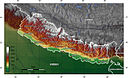 Topographische Karte Nepals