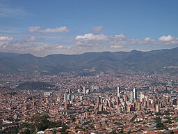 Vy över Medellín.