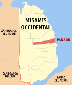 Mapa ning Misamis Occidental ampong Panaon ilage