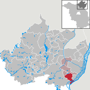 Poziția Schöneberg pe harta districtului Uckermark