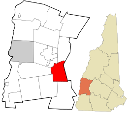 Location in Sullivan County and the state of New Hampshire