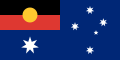 Australian Flag with Aboriginal Flag