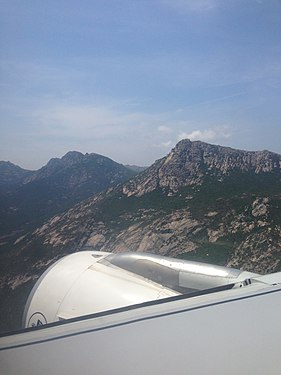 Vent arrière pour un atterrissage en piste 36 sur l'aéroport de Calvi-Sainte-Catherine.