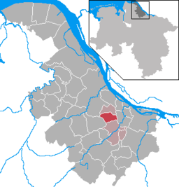 Läget för kommunen Dollern i Landkreis Stade