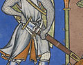 Изображение меча из рукописной Библии Мациевского, около 1250 года.