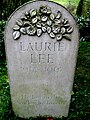 Author Laurie Lee's headstone in Slad, Gloucestershire