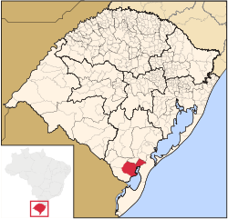 Location in Rio Grande do Sul state