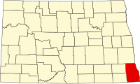 Locatie van Richland County in North Dakota