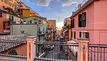 Colorful street in Manarola, Cinque Terre