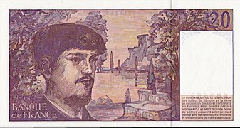 20 Frantziar libera billetea (1983) Claude Debussy