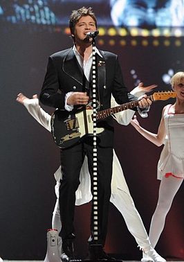 Vlatko Ilievski tijdens het Eurovisiesongfestival 2011