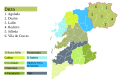 Municipios e localización da comarca na provincia de Pontevedra.