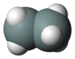 Spacefill model of disilane