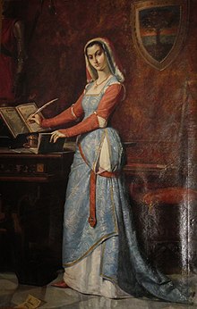 Eleanor of Arborea signing the Carta de Logu