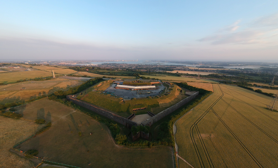 Fort Nelson, Portsdown Hill, look from North