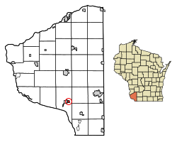 Location of Tennyson in Grant County, Wisconsin.