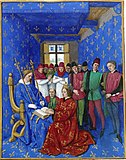 Dari Grandes Chroniques de France yang diilustrasikan oleh Jean Fouquet, 1455-1460 Paris