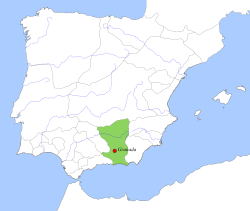 Localització de la taifa de Granada v.1037