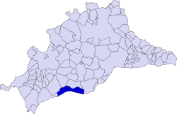 Location of the municipality of Marbella in Province of Málaga