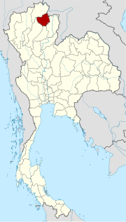 Karte von Thailand mit der Provinz Phayao hervorgehoben