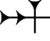 Forma del signo desde la Edad del Bronce Final a la Edad del Hierro.
