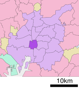 Lokasi Atsuta di kota Nagoya