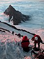 Image 3Climbers ascending Mount Rainier looking at Little Tahoma Peak (from Mountaineering)