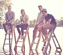 McFly in 2011. Left to right: Harry Judd, Dougie Poynter, Danny Jones and Tom Fletcher.