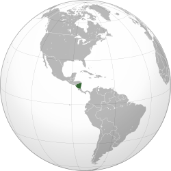 Ligging van Nicaragua