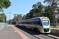 A VLocity train on a Bendigo bound service arrives at Platform 2, November 2017