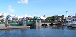 Chamberlain Bridge spanning the Careenage, Bridgetown