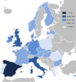 Consum de cocaïna a la Unió Europea sobre enquestes recollides entre 2002 i 2006 segons l'Estat. Dades elaborades per lEuropean Monitoring Centre for Drugs and Drug Addiction.