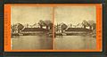 Stereoscopic view of Cole's Hill in late 1800s with the Plymouth Rock canopy to the left