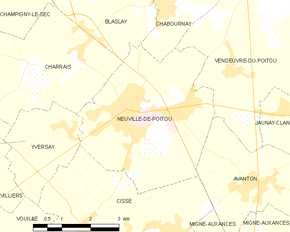 Poziția localității Neuville-de-Poitou