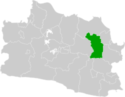 Location within West Java