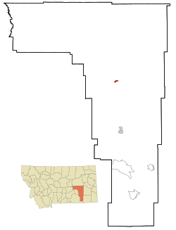 Location of Forsyth, Montana