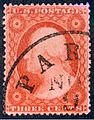 Image 22The first officially perforated United States stamp (1857) (from Postage stamp)