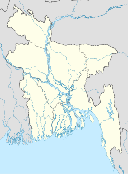 Stadens läge i Bangladesh