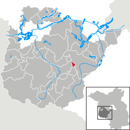 Läget för kommunen Borkheide i Landkreis Potsdam-Mittelmark