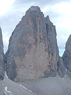 The north face of Cima Grande di Lavaredo