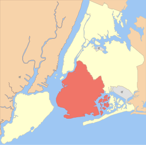 Poziția localității Brooklyn