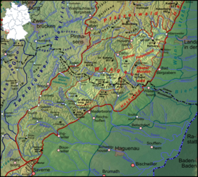 Dahn-Annweiler Felsenland (hell) innerhalb des Pfälzerwalds