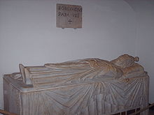 A photo of the sarcophagus of Pope Boniface VIII