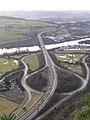 Another view from Kinnoull Hill, showing the M90's junction with the A85