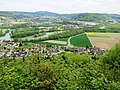 Sicht auf das Wasserschloss vom Bruggerberg