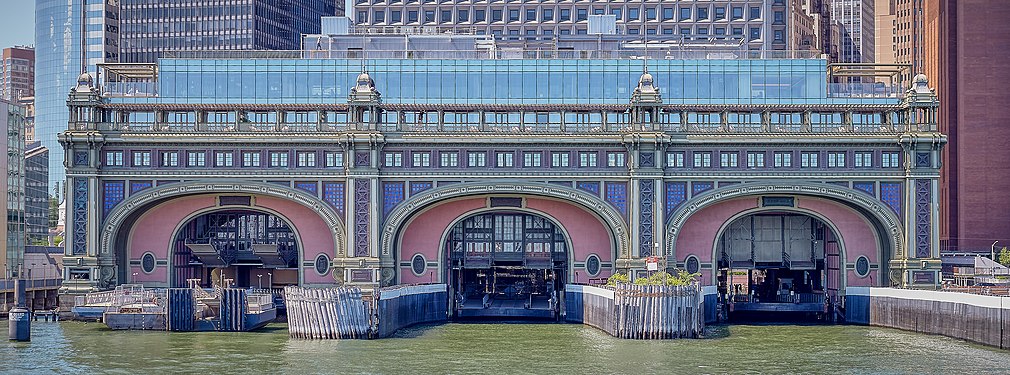 This is the old Beaux-Arts building built in 1909. It connects to Governor's Island.