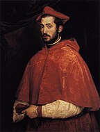 Portrait of Cardinal Alessandro Farnese by Titian. c. 1545–1546