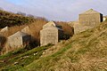 Concrete obstacles at the back of the cove